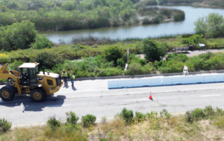protected bike lane Next to Bolona Creek