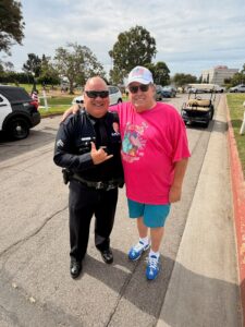 Geoff Maleman and LAPD Senior Lead Officer Adrian Acosta
